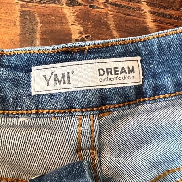 YMI High Rise Denim Button Fly Shorts 9 - Picture 4 of 9